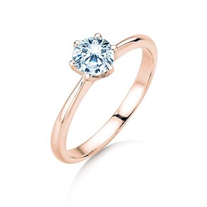 Engagement ring Spirit in 14K rosé gold with diamond 1.00ct H/SI