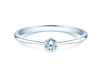 Engagement ring Spirit in silver 925/- with diamond 0.15ct G/VS