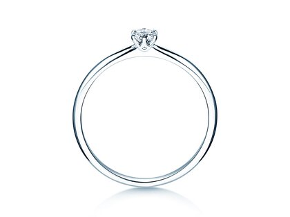 Engagement ring Spirit in silver 925/- with diamond 0.15ct G/VS