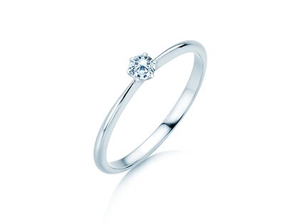 Engagement ring Spirit in silver 925/- with diamond 0.15ct G/VS