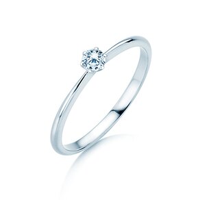 Engagement ring Spirit in silver 925/- with diamond 0.15ct G/VS