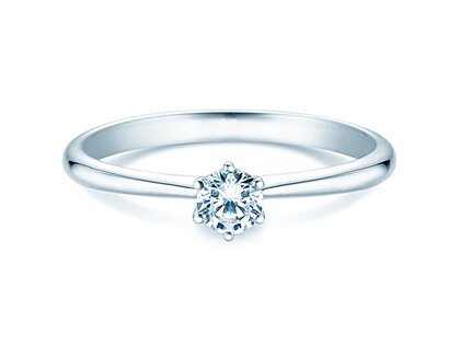 Engagement ring Spirit in 18K white gold with diamond 0.25ct H/SI