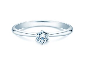 Engagement ring Spirit in 18K white gold with diamond 0.25ct H/SI
