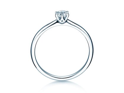 Engagement ring Spirit in 18K white gold with diamond 0.25ct H/SI