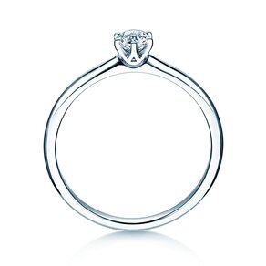 Engagement ring Spirit in 18K white gold with diamond 0.25ct H/SI