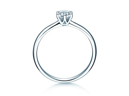 Engagement ring Spirit in 9K white gold with diamond 0.50ct H/SI