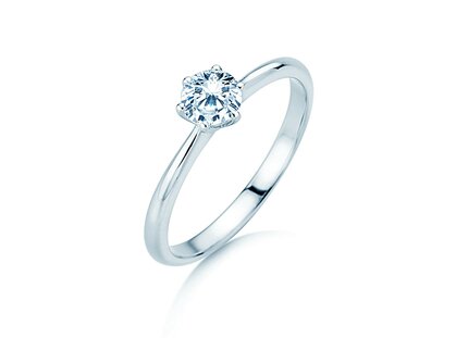 Engagement ring Spirit in 9K white gold with diamond 0.50ct H/SI