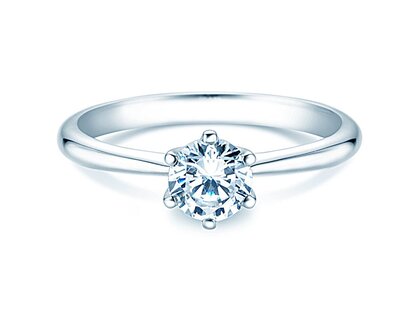 Engagement ring Spirit in 9K white gold with lab-grown diamond 1.00ct E/VS