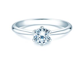 Engagement ring Spirit in 9K white gold with lab-grown diamond 1.00ct E/VS