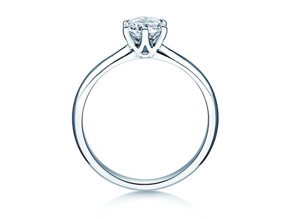 Engagement ring Spirit in 9K white gold with lab-grown diamond 1.00ct E/VS
