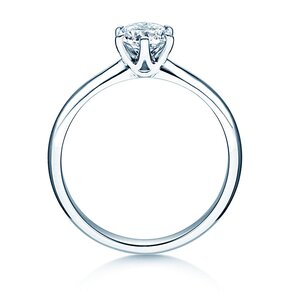 Engagement ring Spirit in 9K white gold with lab-grown diamond 1.00ct E/VS