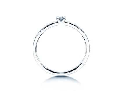 Engagement ring Love in 14K white gold with diamond 0.04ct G/SI