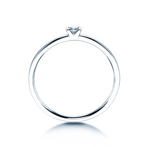 Engagement ring Love in 14K white gold with diamond 0.04ct G/SI