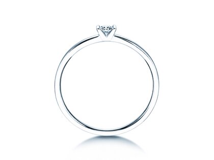 Engagement ring Love in 14K white gold with diamond 0.07ct G/SI