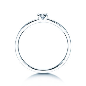 Engagement ring Love in 14K white gold with diamond 0.07ct G/SI