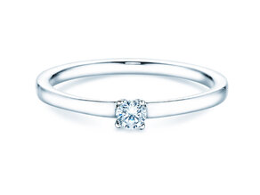 Engagement ring Modern Petite in white gold