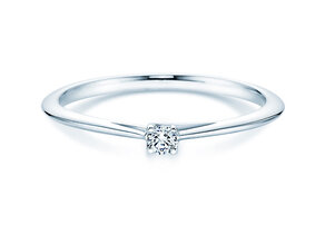 Engagement ring Delight in silver 925/- with diamond 0.07ct G/SI