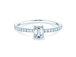 Engagement ring Elaine in 14K white gold with diamonds 0.86ct G/VS