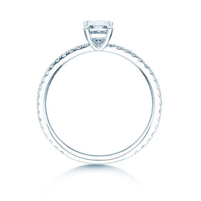 Engagement ring Elaine in 14K white gold with diamonds 0.86ct G/VS