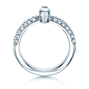 Engagement ring Louis in 18K white gold with diamonds 1.12ct G/SI