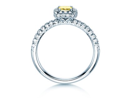 Engagement ring Sophie in 18K white gold with diamonds 1.02ct