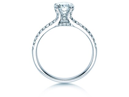 Engagement ring Dynasty in 18K white gold with diamonds 1.27ct G/SI
