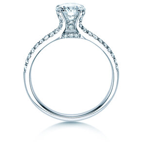 Engagement ring Dynasty in 18K white gold with diamonds 1.27ct G/SI