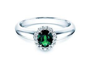 Engagement ring Windsor in 9K white gold
