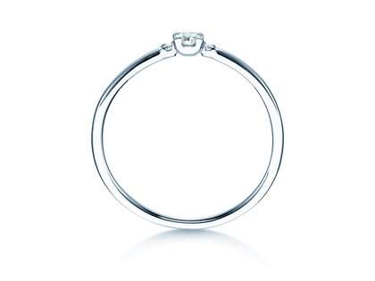 Engagement ring Vivid Petite Diamond in 14K white gold with diamonds 0.10ct G/SI