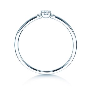 Engagement ring Vivid Petite Diamond in 14K white gold with diamonds 0.10ct G/SI