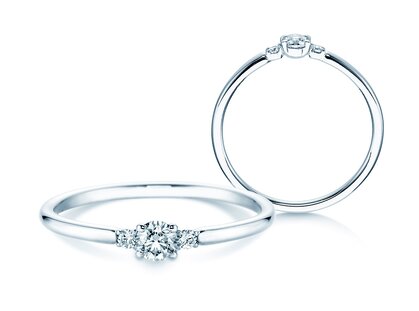 Engagement ring Vivid Petite Diamond in white gold