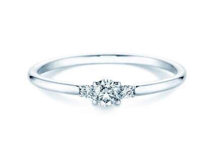 Engagement ring Vivid Petite Diamond in 14K white gold with diamonds 0.20ct G/SI