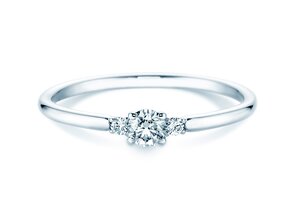 Engagement ring Vivid Petite Diamond in 14K white gold with diamonds 0.20ct G/SI