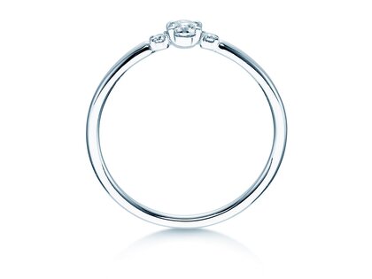 Engagement ring Vivid Petite Diamond in 14K white gold with diamonds 0.20ct G/SI