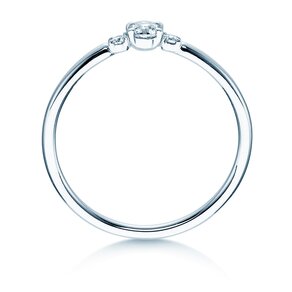 Engagement ring Vivid Petite Diamond in 14K white gold with diamonds 0.20ct G/SI
