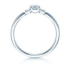 Engagement ring Vivid Petite Diamond in 14K white gold with lab-grown diamonds 0.30ct E/VS