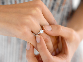 Engagement ring Classic 6 in 9K white gold with lab-grown diamond 0.50ct E/VS