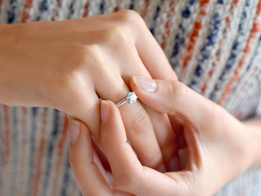 Engagement ring Classic 6 in 14K white gold with lab-grown diamond 1.00ct E/VS