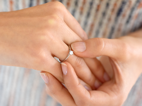 Engagement ring Heaven 6 in 9K white gold with lab-grown diamond 0.25ct E/VS
