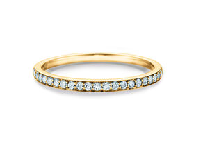 Engagement ring Alliance-/Eternityring in 14K yellow gold with diamonds 0.21ct G/SI