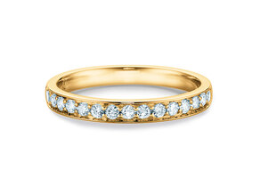 Engagement ring Alliance-/Eternityring in 14K yellow gold with diamonds 0.30ct G/SI