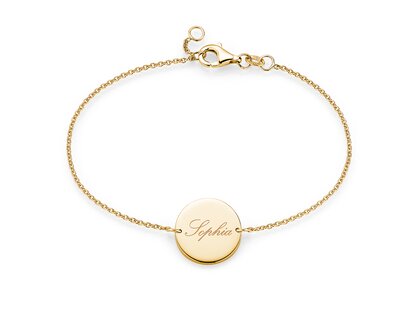 Bracelet Armband Leo in 9K yellow gold, 18cm