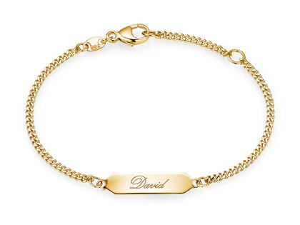 ID Bracelet Classic in 14K yellow gold, 14cm