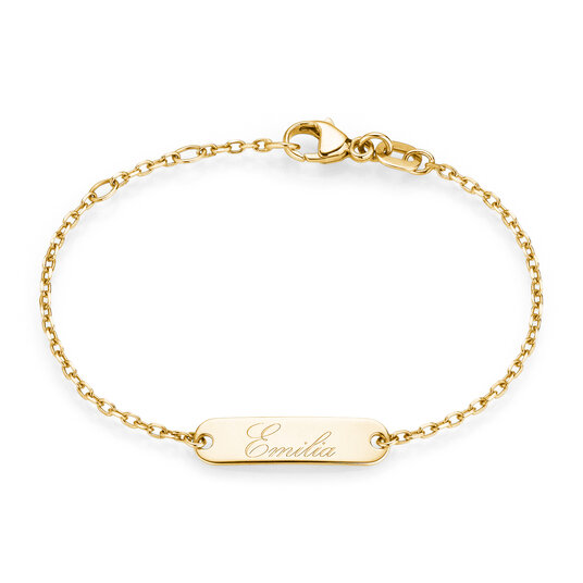 ID Bracelet Modern in 18K Gelbgold, 14cm