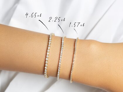 Tennis Bracelet Clean in 9K white gold with diamond 1.46ct G/SI, 16.5cm