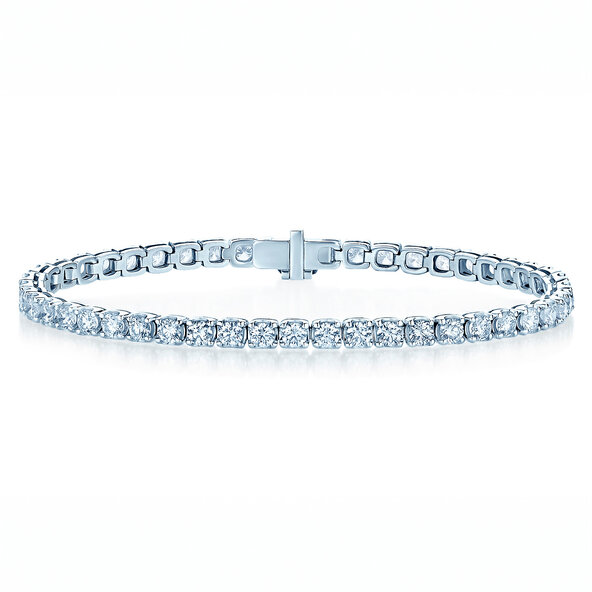 Tennis Bracelet Clean in 18K white gold with lab-grown diamonds 4.73ct E/VS, 16.5cm