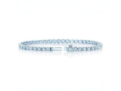 Tennis Bracelet Clean in 18K white gold with lab-grown diamonds 4.73ct E/VS, 16.5cm
