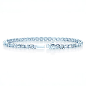 Tennis Bracelet Clean in 18K white gold with lab-grown diamonds 4.73ct E/VS, 16.5cm