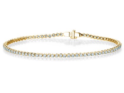 Tennis Bracelet in 18K yellow gold, 17cm