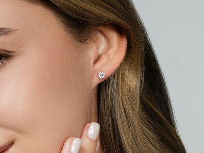 Ear studs Classic 14K yellow gold diamonds 0.60ct G/SI